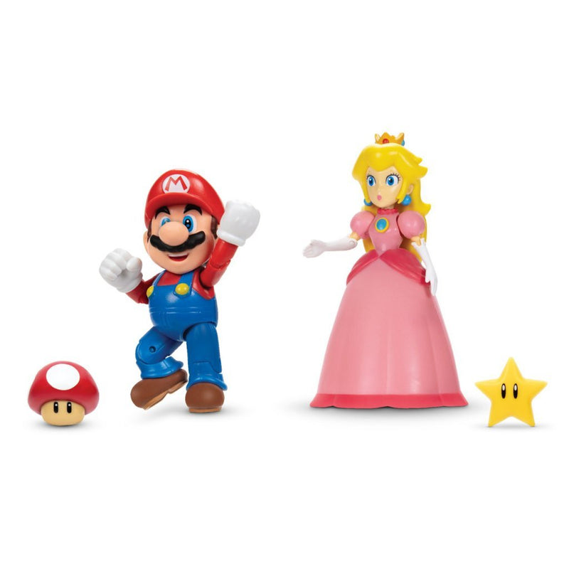 Laad de afbeelding in de Gallery-viewer, Super Mario Figuren Mario En Peach