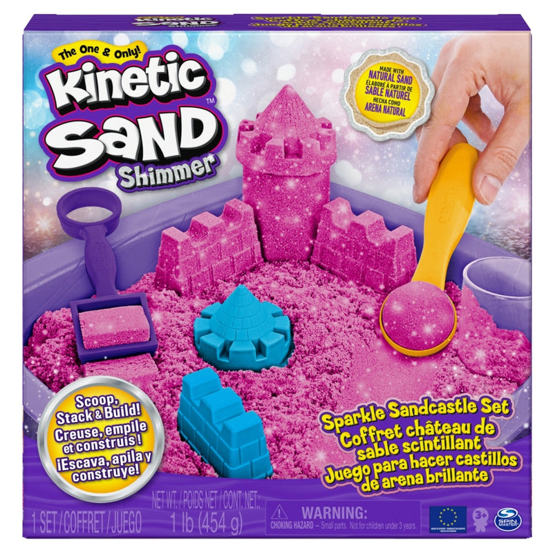 Laad de afbeelding in de Gallery-viewer, Kinetic Sand Sparkling Sandcastle Speelset Roze