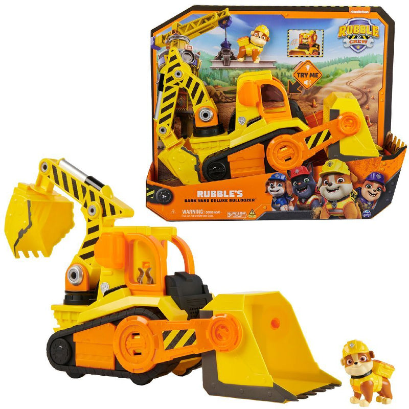 Laad de afbeelding in de Gallery-viewer, Paw Patrol Rubble And Crew Bulldozer + Licht En Geluid