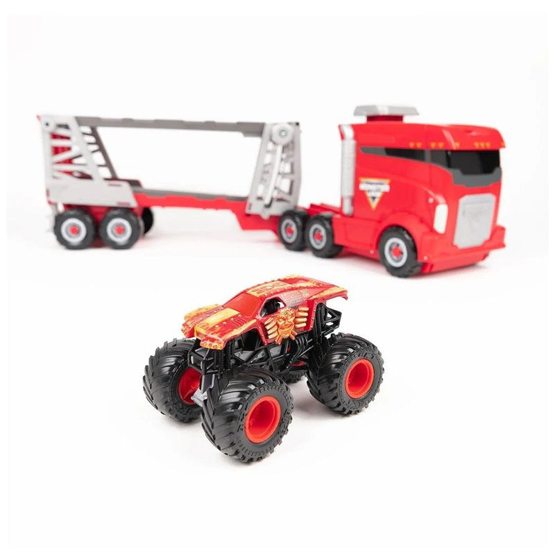Laad de afbeelding in de Gallery-viewer, Monster Jam Transportwagen + Monstertruck