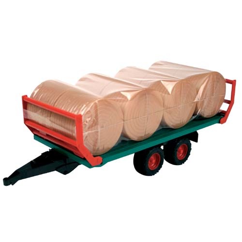 Laad de afbeelding in de Gallery-viewer, Bruder 2220 Aanhanger Met Hooibalen