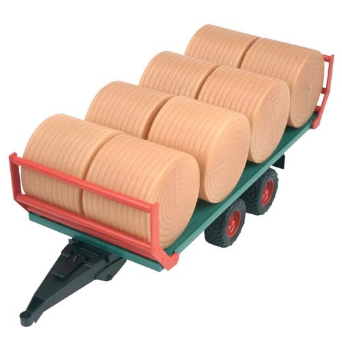 Laad de afbeelding in de Gallery-viewer, Bruder 2220 Aanhanger Met Hooibalen