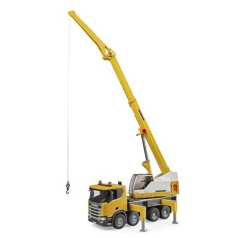 Laad de afbeelding in de Gallery-viewer, Bruder 03571 Scania Super 560R Liebherr Kraanwagen + Licht En Geluid