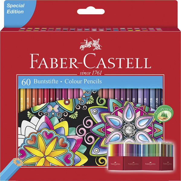 Laad de afbeelding in de Gallery-viewer, Faber Castell Fc-111260 Kleurpotlood Faber-Castell Castle Zeskantig Karton Etui 60 Stuks