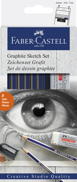 Laad de afbeelding in de Gallery-viewer, Faber Castell Fc-114000 Grafietset Faber-Castell Goldfaber 8-Delig