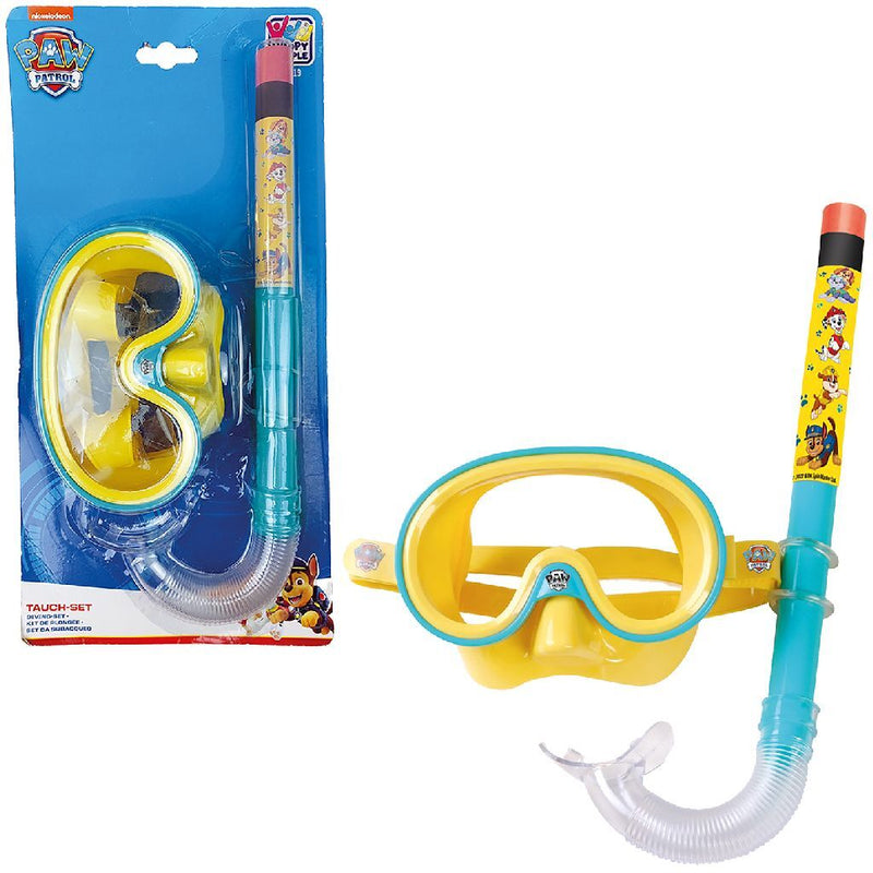 Laad de afbeelding in de Gallery-viewer, Paw Patrol Kinder Snorkelset Blauw/Geel
