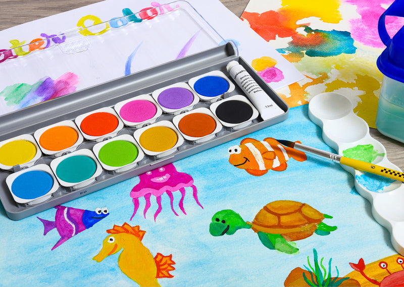 Laad de afbeelding in de Gallery-viewer, Eberhard Faber Ef-578312 Verfdoos Winner 12 Kleuren