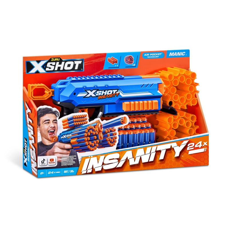Laad de afbeelding in de Gallery-viewer, Zuru X-Shot Insanity Manic Blaster + 24 Darts
