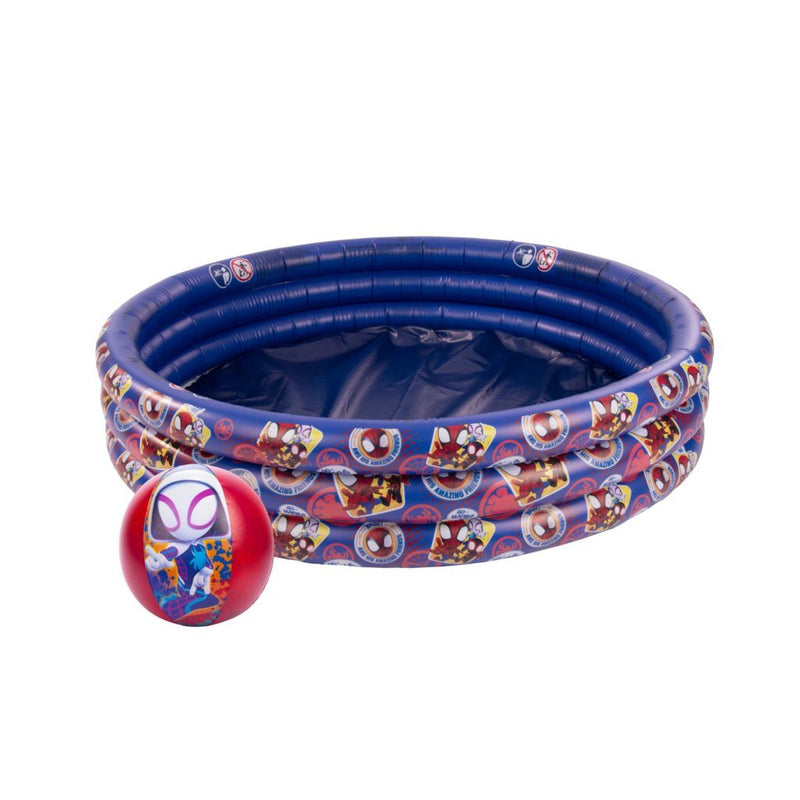 Laad de afbeelding in de Gallery-viewer, Disney Spidey And Friends 3 Rings Zwembad + Strandbal Donkerblauw/Rood