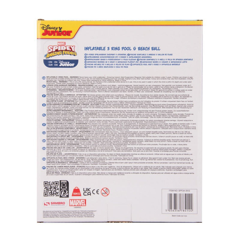 Laad de afbeelding in de Gallery-viewer, Disney Spidey And Friends 3 Rings Zwembad + Strandbal Donkerblauw/Rood