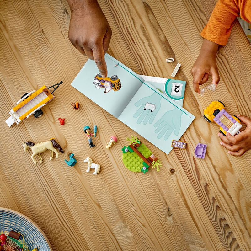 Laad de afbeelding in de Gallery-viewer, Lego Friends 42634 Paard En Pony Aanhangwagen