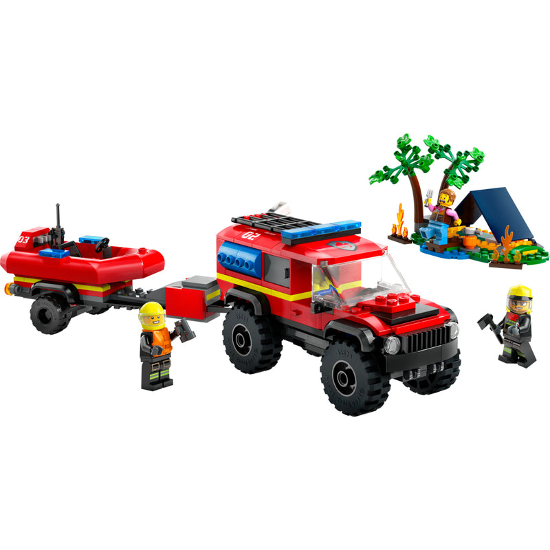 Laad de afbeelding in de Gallery-viewer, Lego City 60412 Brandweerauto Met Reddingsboot