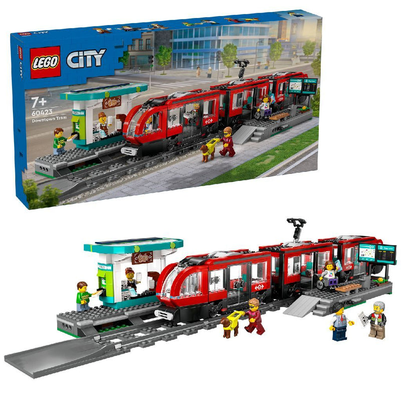 Laad de afbeelding in de Gallery-viewer, Lego City 60423 Treinen Stadstram En Station