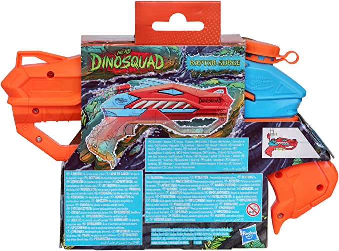 Laad de afbeelding in de Gallery-viewer, NERF SUPER SOAKER DinoSquad Raptor Surge Water Blaster