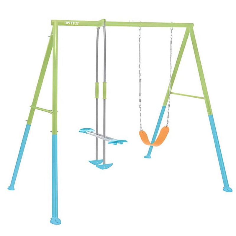 Laad de afbeelding in de Gallery-viewer, Intex 44120 Schommelset 254X251X211 Cm Blauw/Groen/Oranje