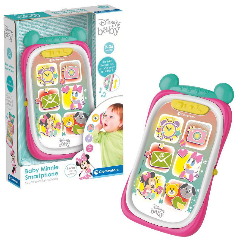 Laad de afbeelding in de Gallery-viewer, Clementoni Baby Disney Minnie Mouse Smartphone + Licht En Geluid