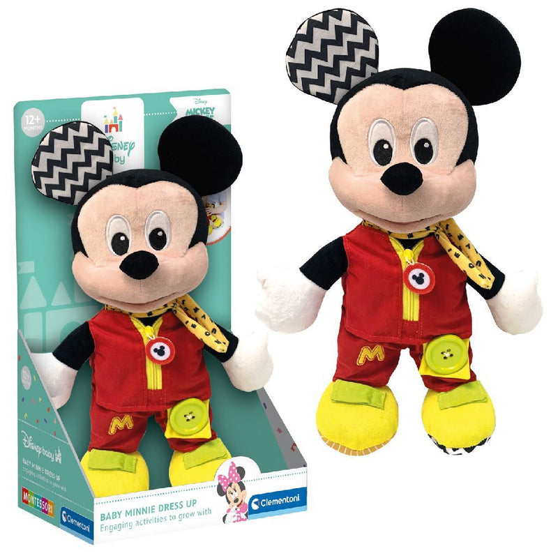 Laad de afbeelding in de Gallery-viewer, Clementoni Baby Disney Mickey Mouse Dress Up Knuffel