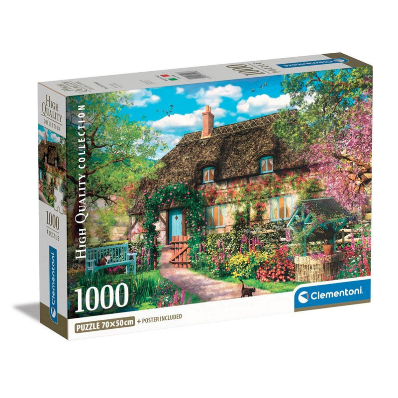 Laad de afbeelding in de Gallery-viewer, Clementoni High Quality Collection Puzzel + Poster Het Oude Huisje 1000 Stukjes