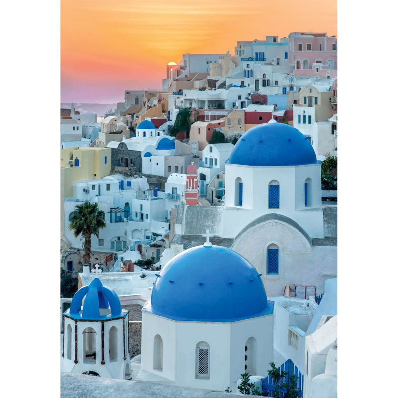 Laad de afbeelding in de Gallery-viewer, Clementoni High Quality Collection Puzzel + Poster Santorini 1000 Stukjes