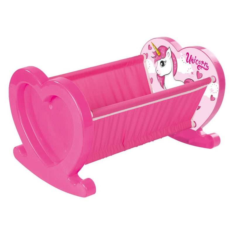 Laad de afbeelding in de Gallery-viewer, Dolu Eenhoorn Poppenwiegje Roze