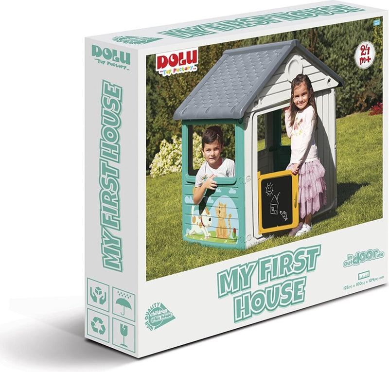 Laad de afbeelding in de Gallery-viewer, Dolu 2612 Speelhuis Mijn Eerste Speelhuis Wit/Blauw/Geel