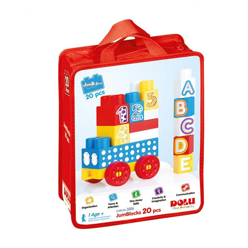 Laad de afbeelding in de Gallery-viewer, Dolu Blokkentrein Met 20 Blokken