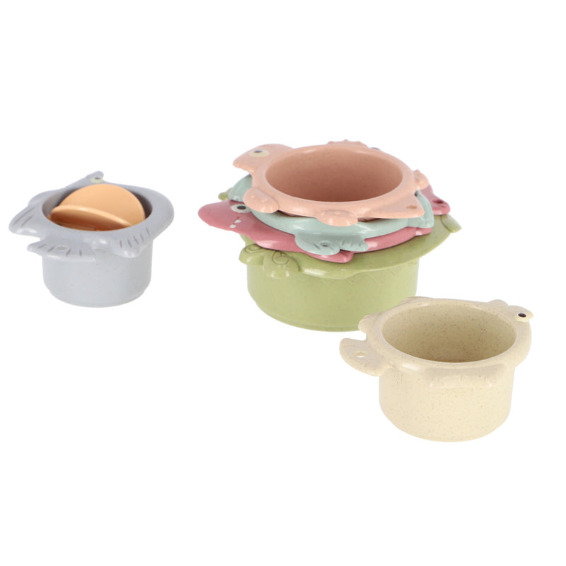 Laad de afbeelding in de Gallery-viewer, Jipy Bioplastic Stapelvormen Badspeeltjes