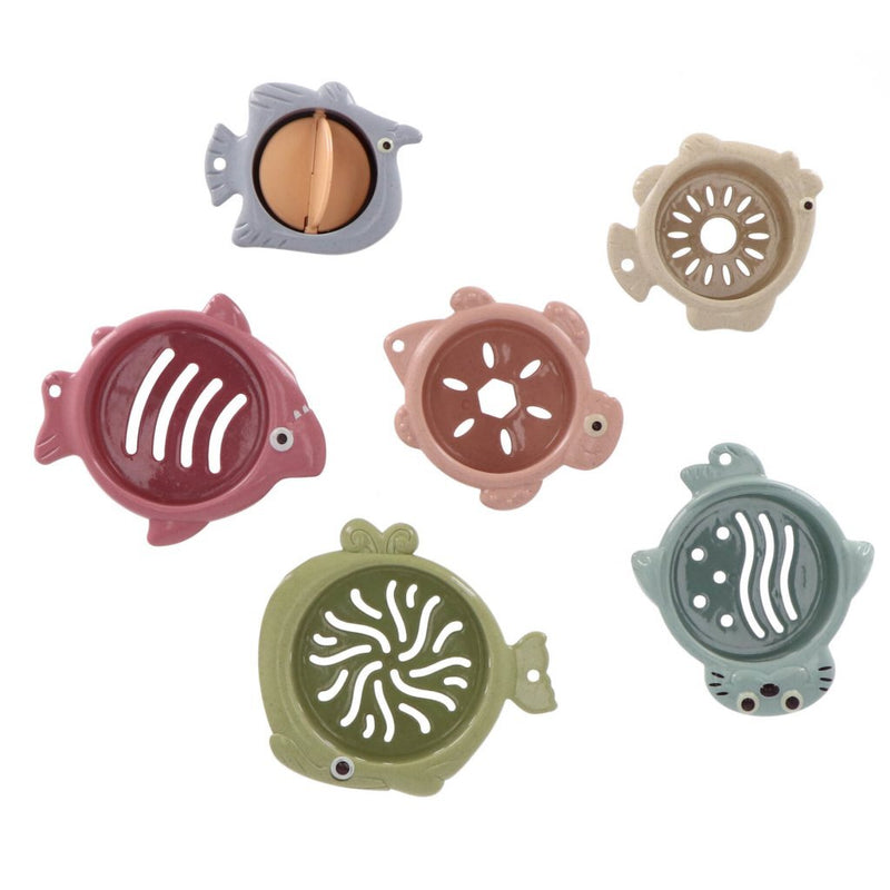 Laad de afbeelding in de Gallery-viewer, Jipy Bioplastic Stapelvormen Badspeeltjes