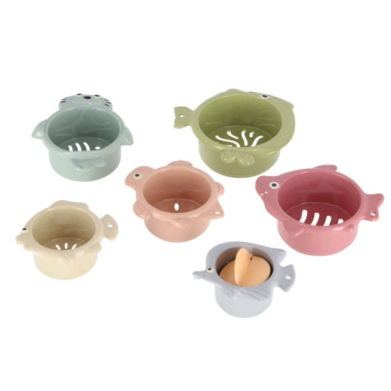 Laad de afbeelding in de Gallery-viewer, Jipy Bioplastic Stapelvormen Badspeeltjes