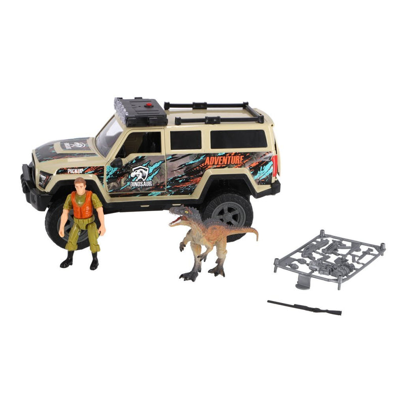 Laad de afbeelding in de Gallery-viewer, Dinobase Terreinwagen Met Dino + Licht En Geluid