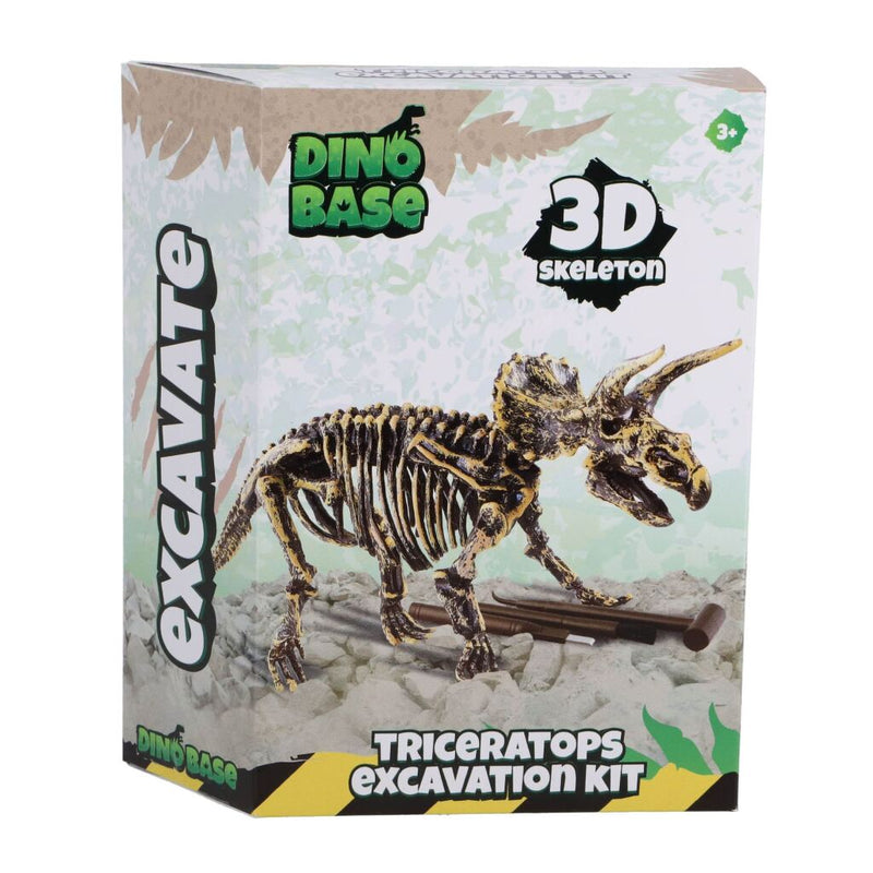 Laad de afbeelding in de Gallery-viewer, Dinobase Dino 3D Triceratops Skelet
