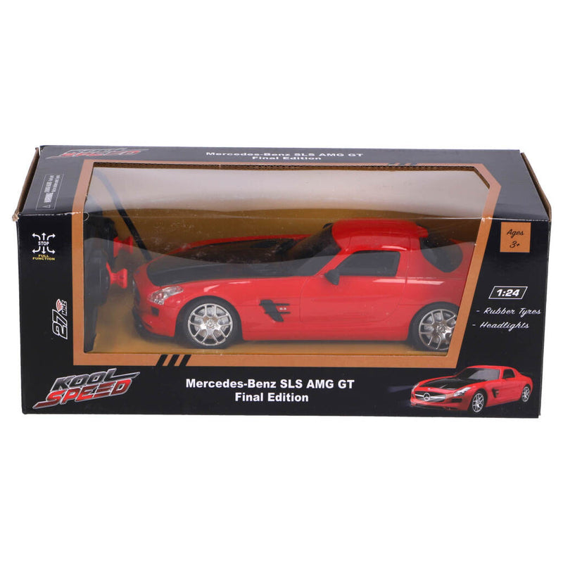 Laad de afbeelding in de Gallery-viewer, Kool Speed Rc Mercedes-Benz Sls Amg Gt Final Edition 1:24 + Licht Zwart/Rood