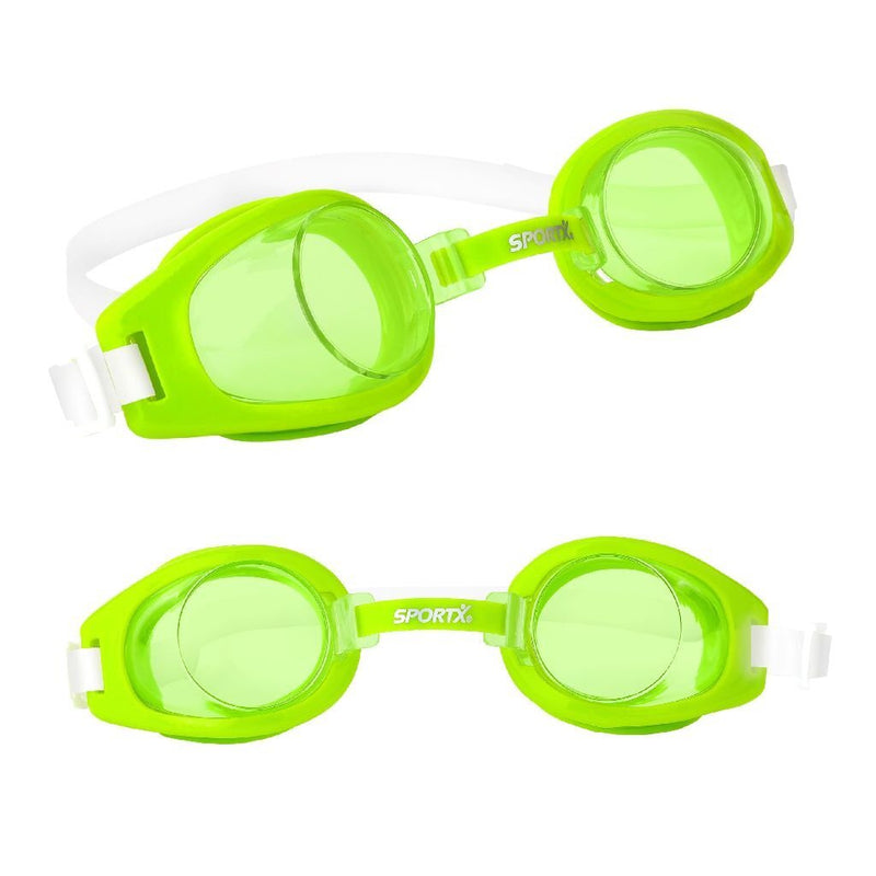 Laad de afbeelding in de Gallery-viewer, Sportx Junior Zwembril 3 Sterren Groen/Blauw/Oranje Assorti