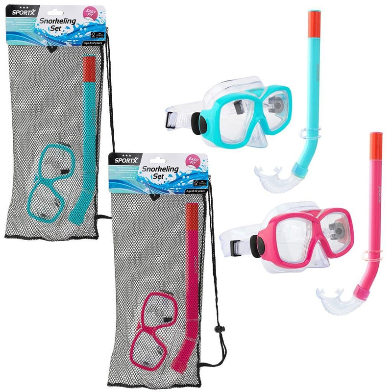 Laad de afbeelding in de Gallery-viewer, Sportx Junior Snorkelset 3 Sterren Assorti