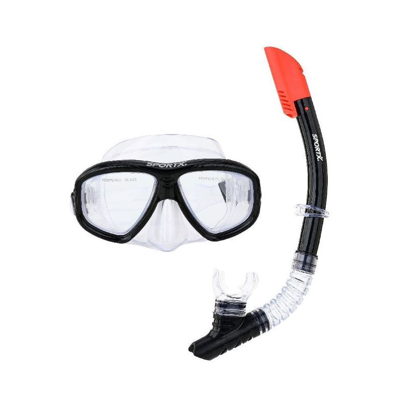 Laad de afbeelding in de Gallery-viewer, Sportx Volwassenen Snorkelset 4 Sterren Assorti