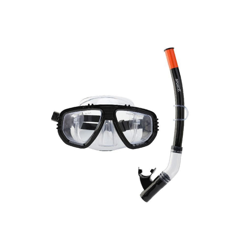 Laad de afbeelding in de Gallery-viewer, Sportx Volwassenen Snorkelset 4 Sterren Assorti