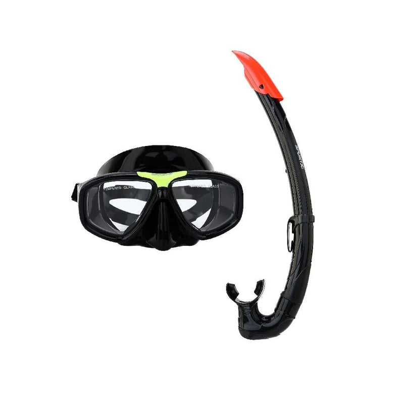 Laad de afbeelding in de Gallery-viewer, Sportx Volwassenen Snorkelset 5 Sterren Zwart