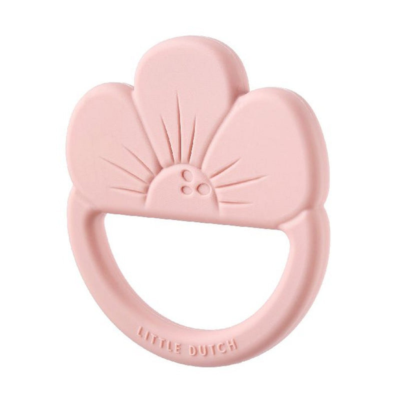 Laad de afbeelding in de Gallery-viewer, Little Dutch Siliconen Bijtring Bloem Roze