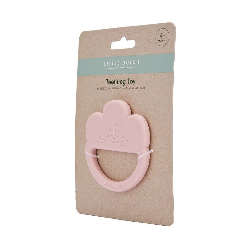 Laad de afbeelding in de Gallery-viewer, Little Dutch Siliconen Bijtring Bloem Roze