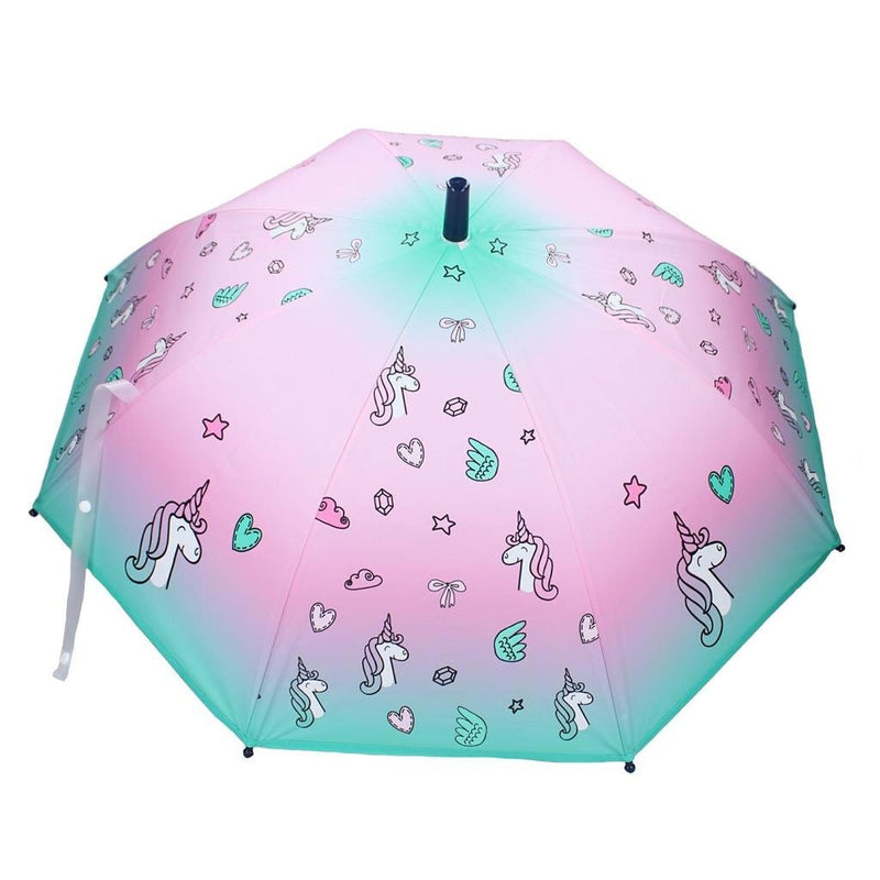 Laad de afbeelding in de Gallery-viewer, Basic Eenhoorn Paraplu Roze/Blauw