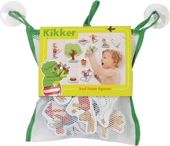 Laad de afbeelding in de Gallery-viewer, Bambolino Toys Kikker Badspeelgoed Badfiguren Educatief Speelgoed In Opbergnetje