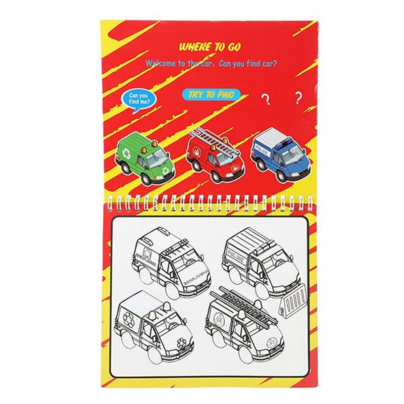 Laad de afbeelding in de Gallery-viewer, Creativity Kleuren Met Water Boek Voertuigen