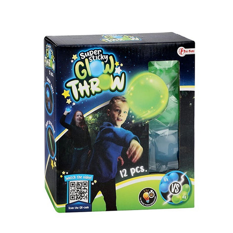 Laad de afbeelding in de Gallery-viewer, Toi-Toys Glow Throw Glow In The Dark Ballen 12 Stuks