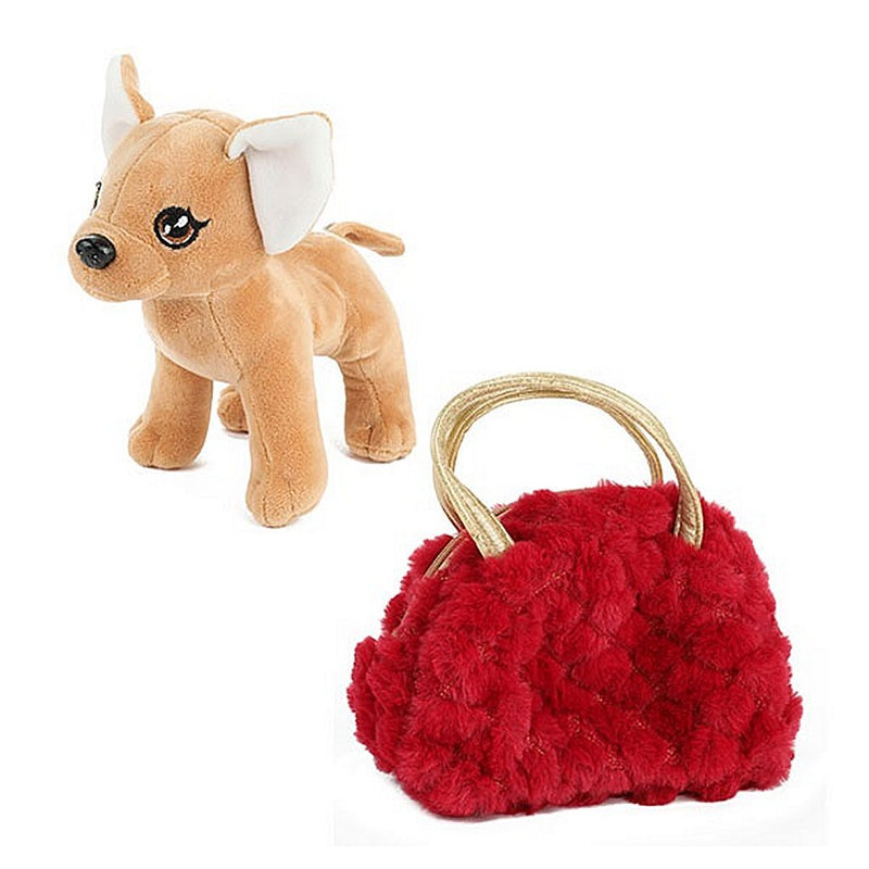 Laad de afbeelding in de Gallery-viewer, Toi-Toys Pluchen Chihuahua Hond In Blingbling Handtas Assorti