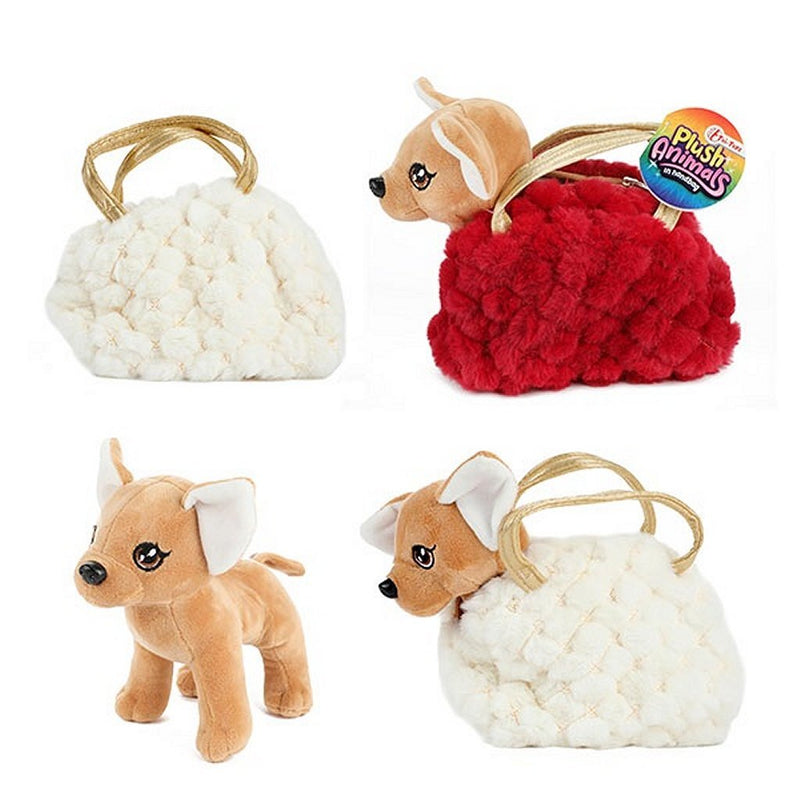 Laad de afbeelding in de Gallery-viewer, Toi-Toys Pluchen Chihuahua Hond In Blingbling Handtas Assorti