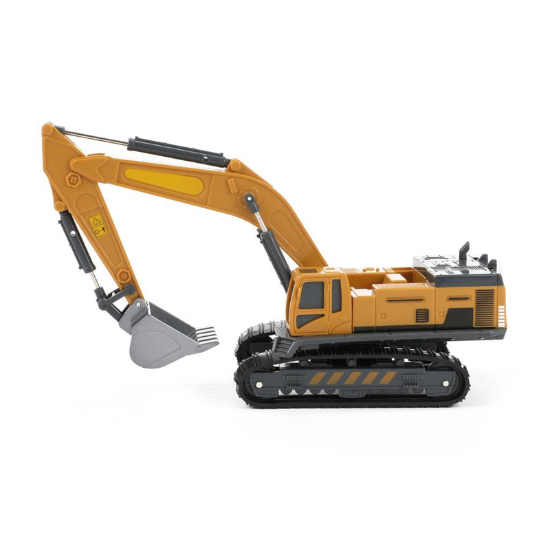Laad de afbeelding in de Gallery-viewer, Metal World Graafmachine Met Rupsbanden 1:55 Geel/Zwart
