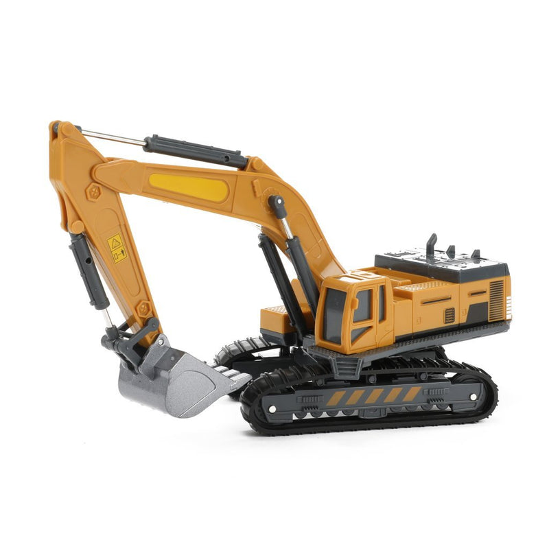 Laad de afbeelding in de Gallery-viewer, Metal World Graafmachine Met Rupsbanden 1:55 Geel/Zwart