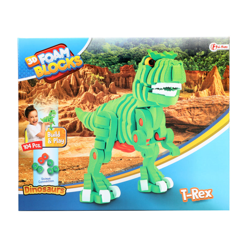 Laad de afbeelding in de Gallery-viewer, Toi-Toys Knutselpuzzel Dinosaurus 25,8 Cm Groen 104-Delig