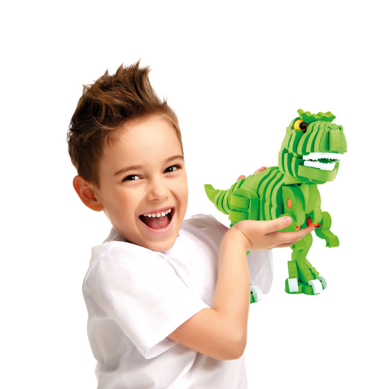 Laad de afbeelding in de Gallery-viewer, Toi-Toys Knutselpuzzel Dinosaurus 25,8 Cm Groen 104-Delig
