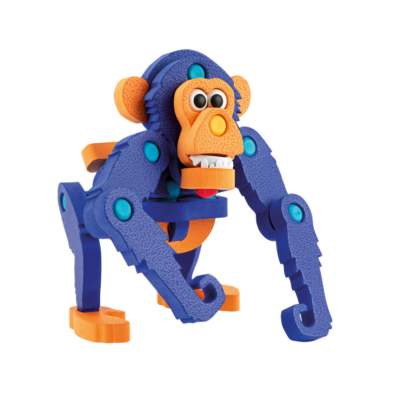 Laad de afbeelding in de Gallery-viewer, Toi-Toys Knutselpuzzel Aap Junior 25,8 Cm Blauw 59-Delig